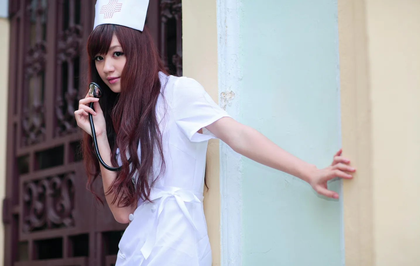 [Mzsock] NO.204 Xiaoya nurse uniform, stockings, high heels and beautiful legs street photography#[70P]-12