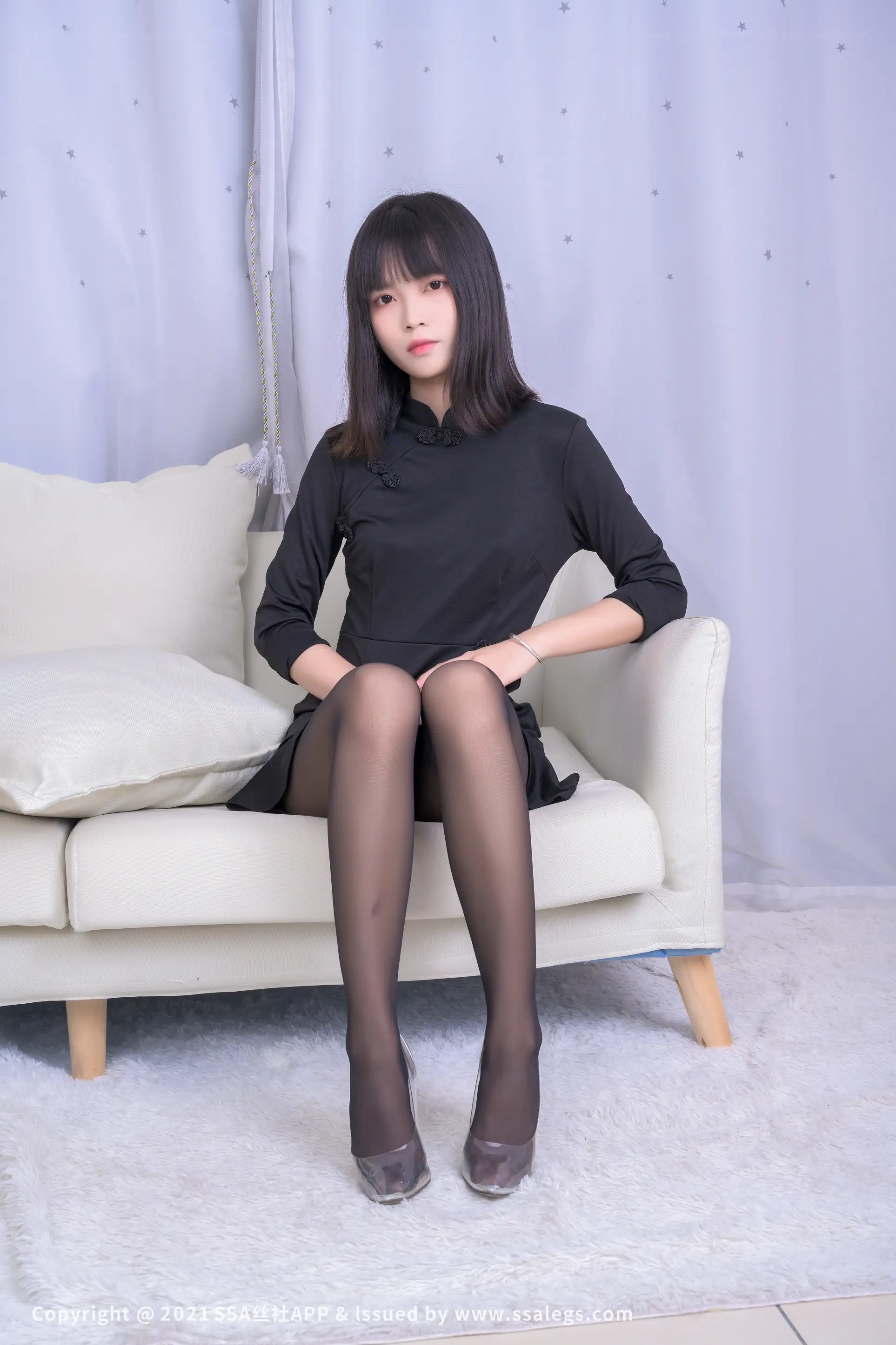 [Mzsock] NO.726 Leg model Dandan’s beautiful legs in black stockings (Part 1) silk club#[119P]-13